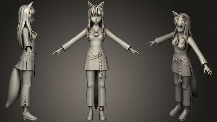 Figurines of girls (STKGL_0287) 3D model for CNC machine